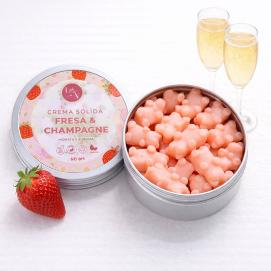 🍓🥂 Crema Sólida Orgánica · Fresa & Champagne