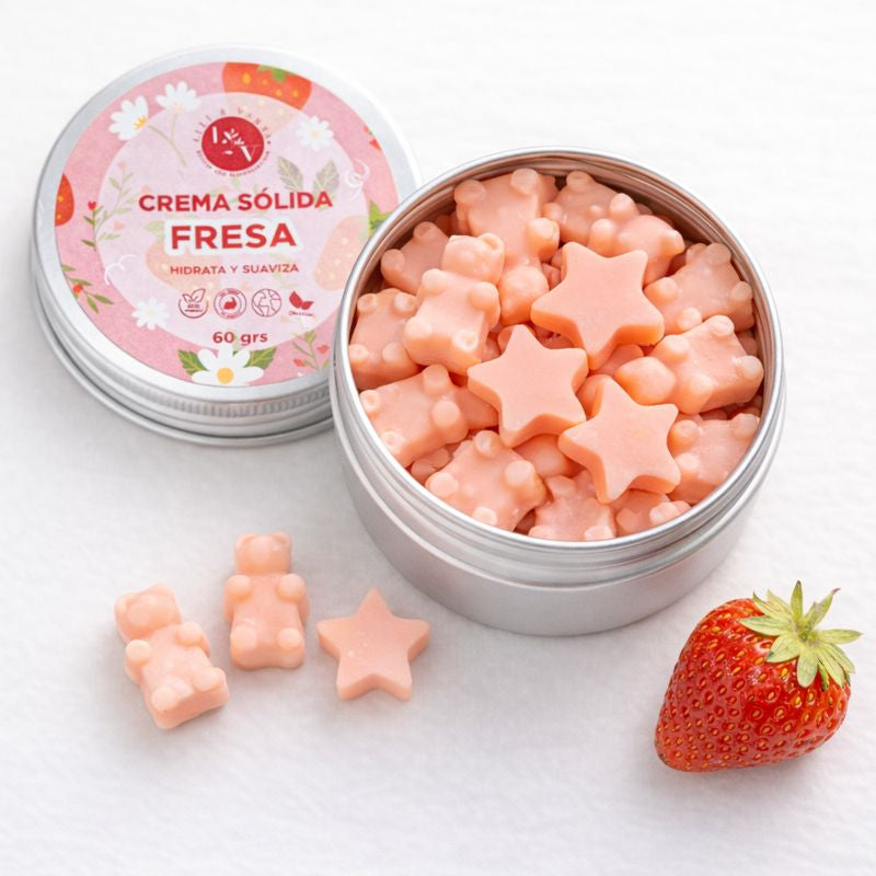 🍓 Crema Sólida Orgánica · Fresa