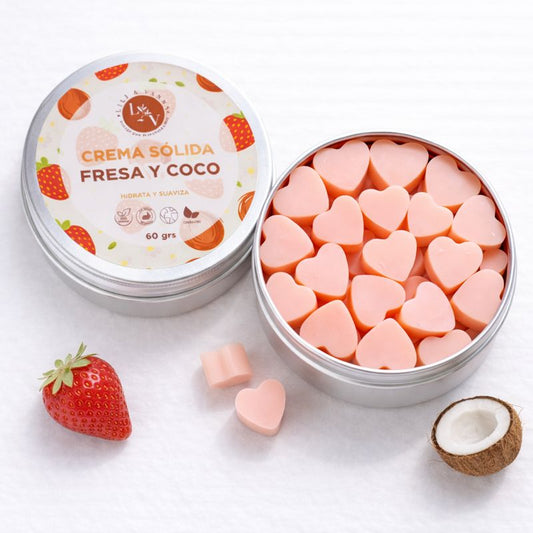 🍓 Crema Sólida Orgánica · Fresa & Coco