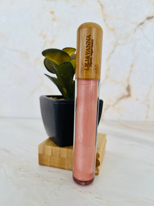 Lipgloss de Vainilla Tono Palo de Rosa