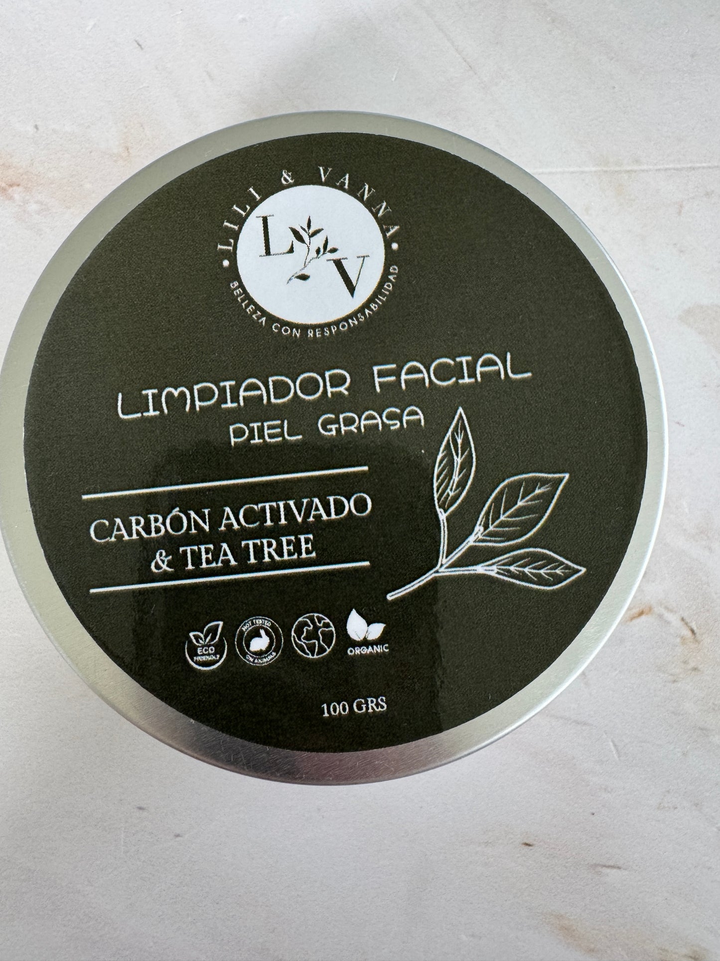 Limpiadora Facial  Purificante para pieles mixtas o grasas de Carbón Activado.